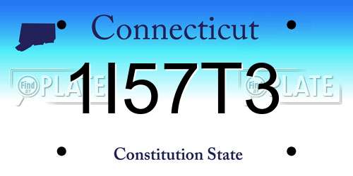 1I57T3 Connecticut License Plate