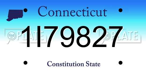 1I79827 Connecticut License Plate