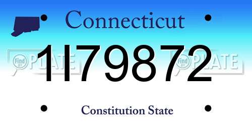 1I79872 Connecticut License Plate