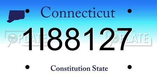 1I88127 Connecticut License Plate