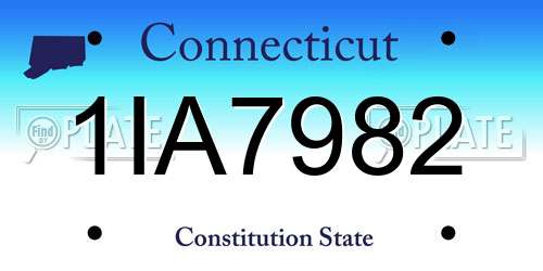 1IA7982 Connecticut License Plate