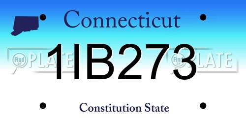 1IB273 Connecticut License Plate