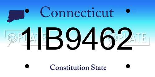 1IB9462 Connecticut License Plate