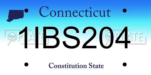 1IBS204 Connecticut License Plate