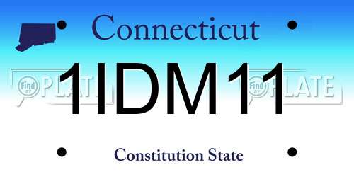 1IDM11 Connecticut License Plate