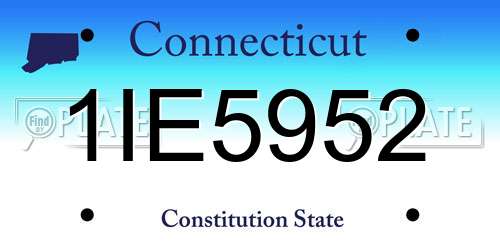 1IE5952 Connecticut License Plate