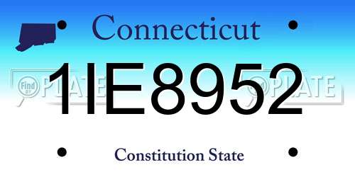 1IE8952 Connecticut License Plate