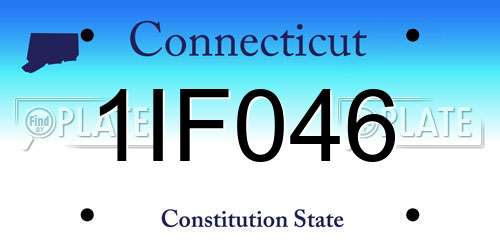 1IF046 Connecticut License Plate