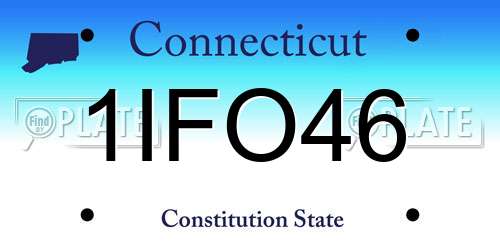 1IFO46 Connecticut License Plate