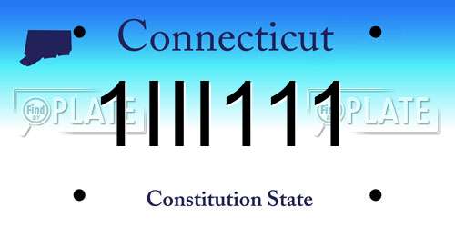 1III111 Connecticut License Plate