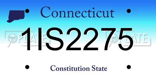 1IS2275 Connecticut License Plate