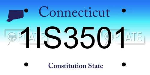 1IS3501 Connecticut License Plate