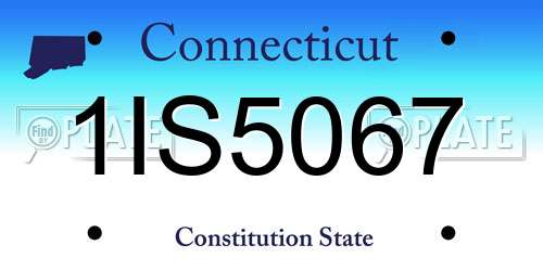 1IS5067 Connecticut License Plate