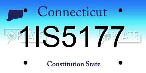 1IS5177 Connecticut License Plate
