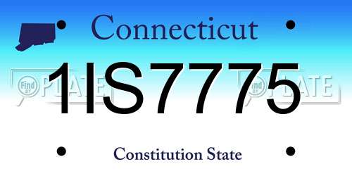 1IS7775 Connecticut License Plate