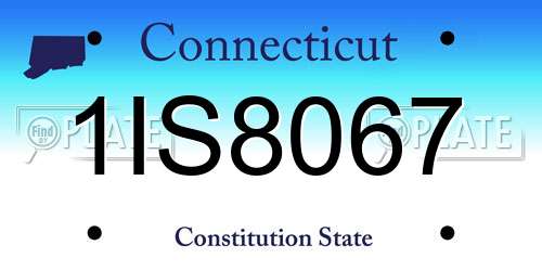1IS8067 Connecticut License Plate
