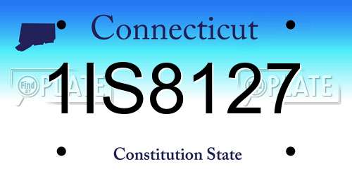 1IS8127 Connecticut License Plate