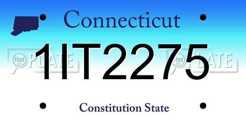 1IT2275 Connecticut License Plate