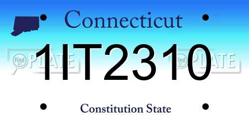 1IT2310 Connecticut License Plate
