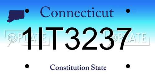1IT3237 Connecticut License Plate