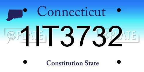 1IT3732 Connecticut License Plate