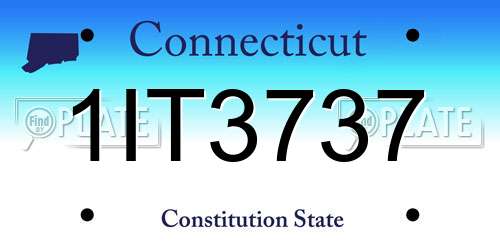 1IT3737 Connecticut License Plate