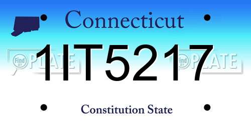 1IT5217 Connecticut License Plate