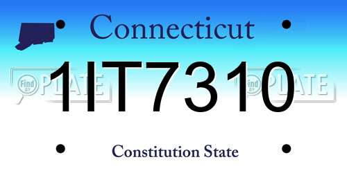 1IT7310 Connecticut License Plate