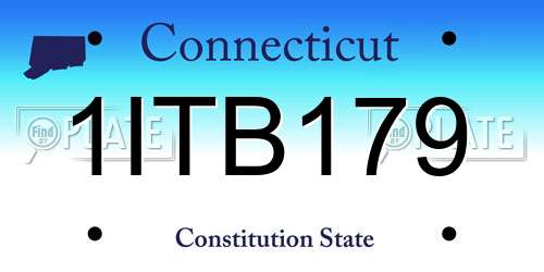 1ITB179 Connecticut License Plate