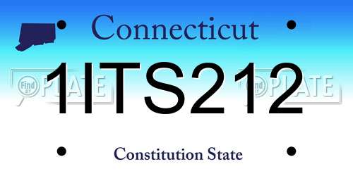 1ITS212 Connecticut License Plate