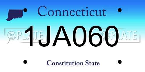 1JA060 Connecticut License Plate