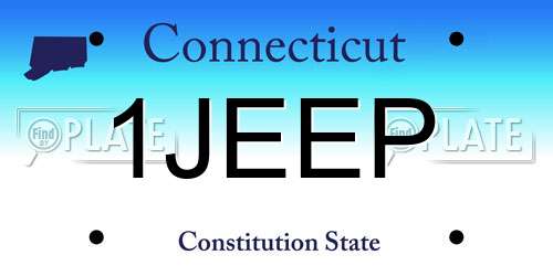 1JEEP Connecticut License Plate