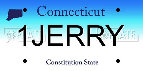 1JERRY Connecticut License Plate