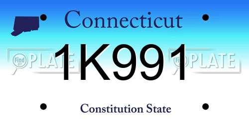 1K991 Connecticut License Plate