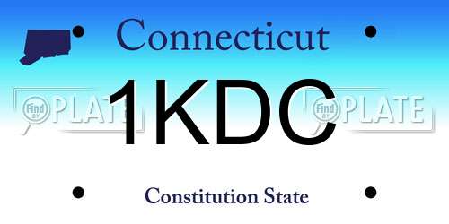 1KDC Connecticut License Plate