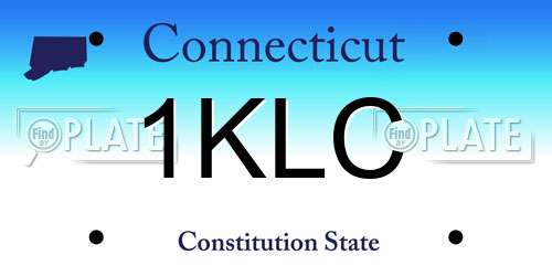 1KLC Connecticut License Plate