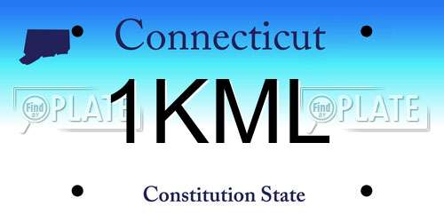 1KML Connecticut License Plate