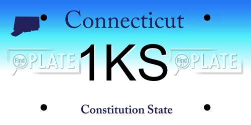 1KS Connecticut License Plate