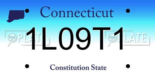 1L09T1 Connecticut License Plate