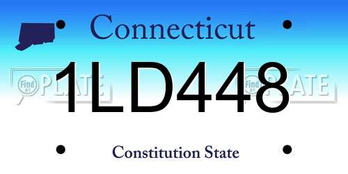 1LD448 Connecticut License Plate