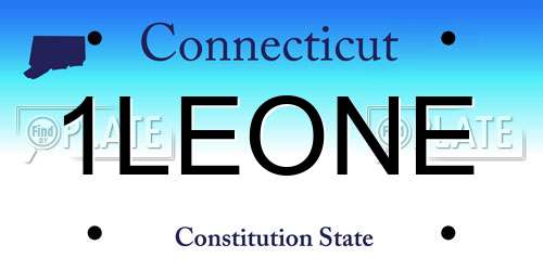 1LEONE Connecticut License Plate
