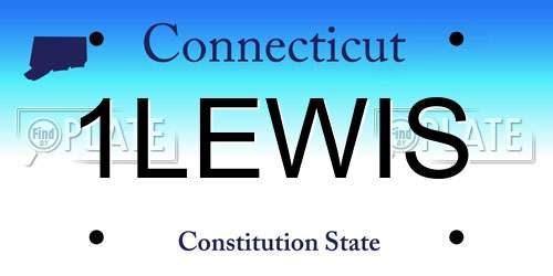 1LEWIS Connecticut License Plate