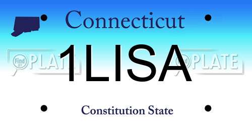 1LISA Connecticut License Plate