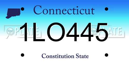 1LO445 Connecticut License Plate