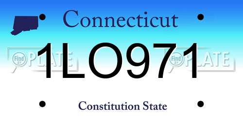 1LO971 Connecticut License Plate