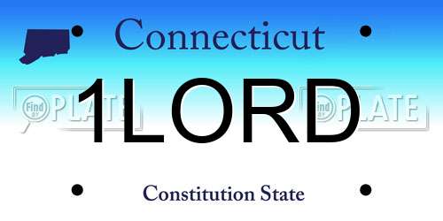 1LORD Connecticut License Plate
