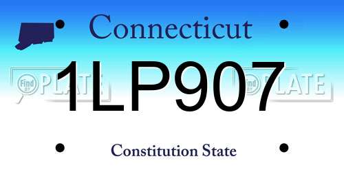 1LP907 Connecticut License Plate