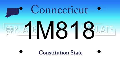 1M818 Connecticut License Plate