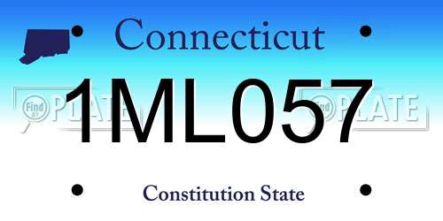 1ML057 Connecticut License Plate