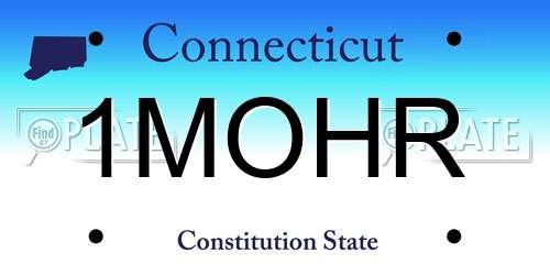1MOHR Connecticut License Plate